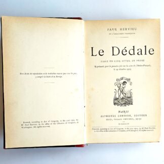 LE DÉDALE: Pièce en cinq actes, en prose - Paul Hervieu